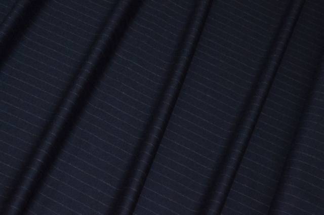 Vendita on line tessuto flanella pettinata pura lana gessato blu - tessuti abbigliamento lana