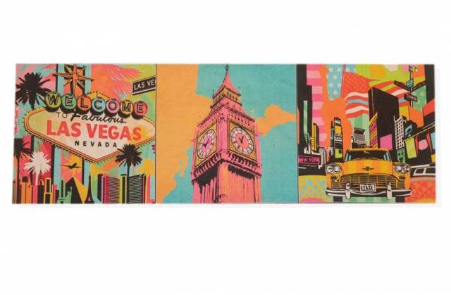 Vendita on line set 3 pannelli disegno city 3 cm 47x47 - prodotti