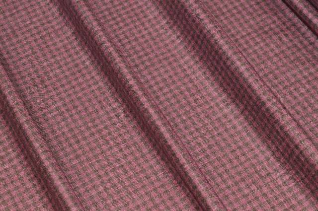 Vendita on line tessuto peso giacca seta e cashmere quadretto color amarena loro piana - occasioni e scampoli