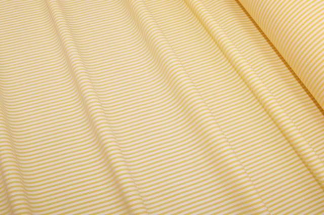 Vendita on line tessuto puro cotone rigatino goffrato giallo - prodotti