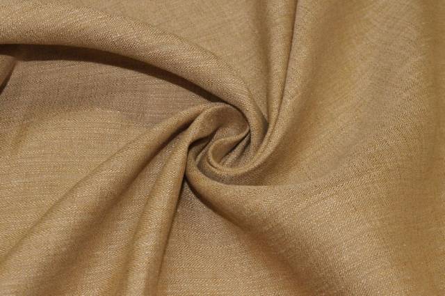 Vendita on line tessuto puro lino color miele - tessuti abbigliamento lino