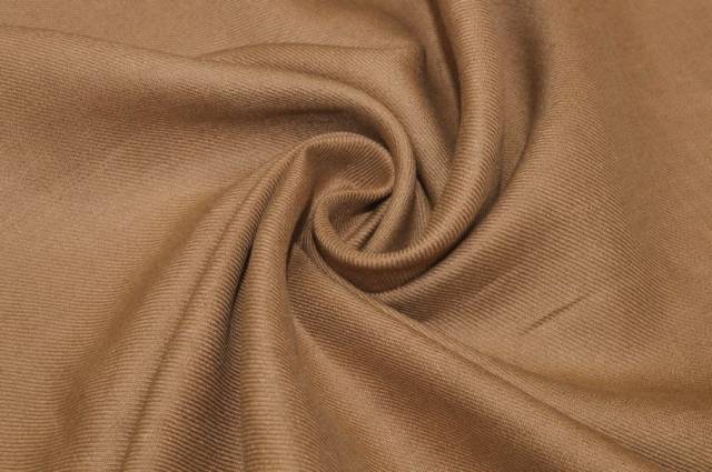 Vendita on line tessuto twiil puro lino color cammello - tessuti abbigliamento lino