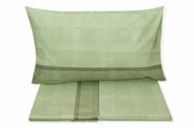 Vendita on line completo lenzuola flanella matrimoniale zambaiti modello plain variante verde - biancheria per la casa zambaiti