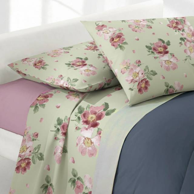 Vendita on line completo lenzuola matrimoniale vallesusa modello montreal var.mauve 705 - biancheria per la casa matrimoniale