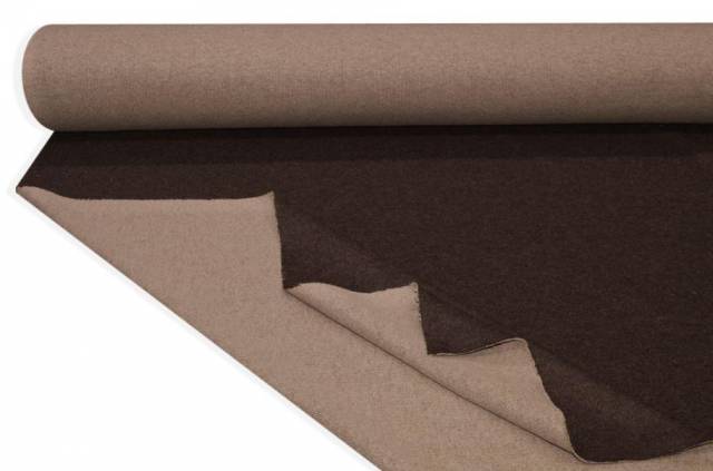 Vendita on line tessuto jersey misto lana cotone marrone beige - occasioni e scampoli lane e cashmere