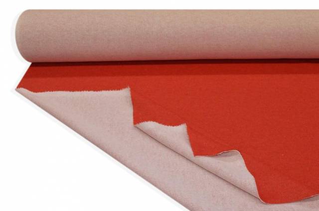 Vendita on line tessuto jersey misto lana cotone arancio - occasioni e scampoli lane e cashmere