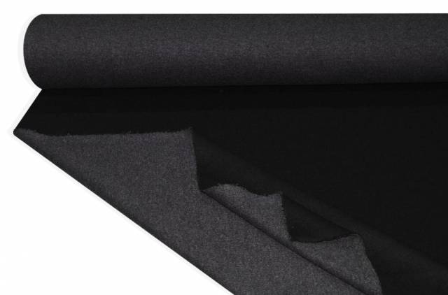 Vendita on line tessuto jersey misto lana cotone grigio nero - occasioni e scampoli lane e cashmere