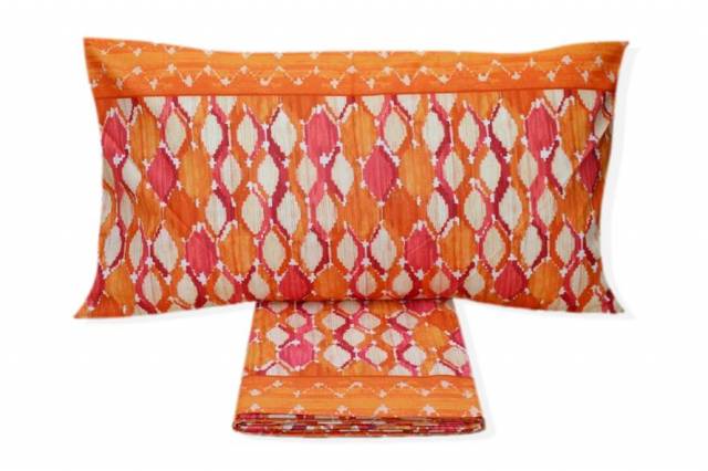 Vendita on line completo lenzuola singolo biancaluna modello verna var.arancio 4200 - biancheria per la casa singolo completo lenzuola