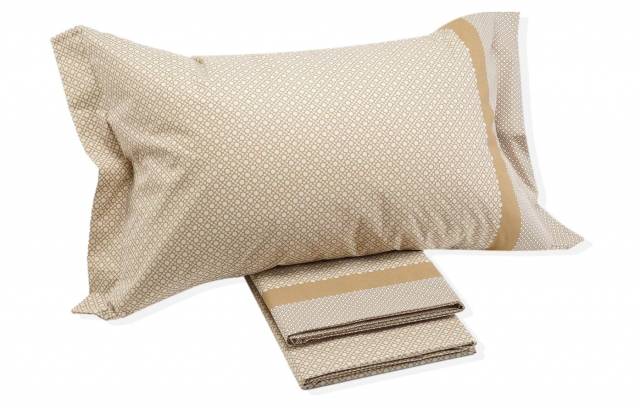 Vendita on line completo lenzuola singolo caleffi modello boston var. ambra 448 - biancheria per la casa singolo completo lenzuola