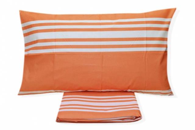 Vendita on line completo lenzuola una piazza e mezzo zambaiti modello style var. arancio 25 - biancheria per la casa