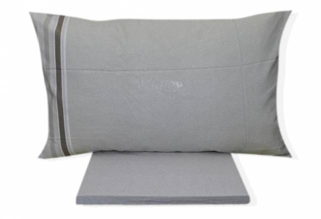 Vendita on line completo lenzuola una piazza e mezzo sartoriale modello smart var. grigio - biancheria per la casa