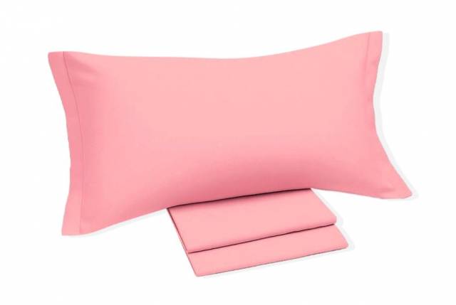 Vendita on line completo lenzuola una piazza e mezzo biancaluna modello colored var. rosa 125 - biancheria per la casa