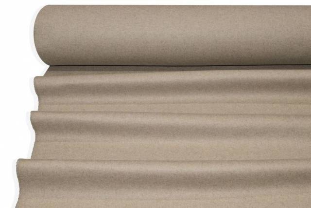 Vendita on line tessuto panno cappotto double pura lana beige - tessuti abbigliamento