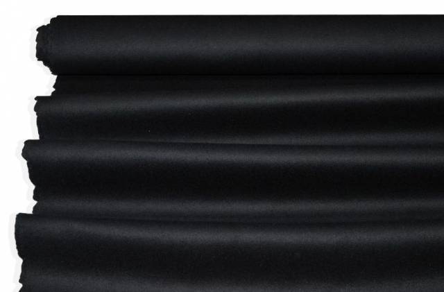 Vendita on line tessuto cappotto double misto cashmere nero - tessuti abbigliamento