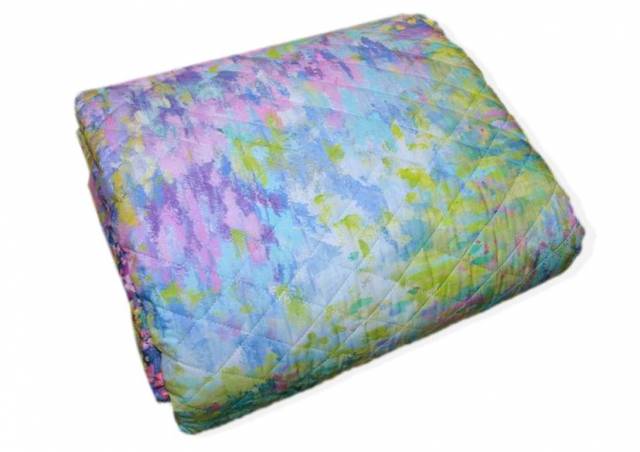 Vendita on line copriletto trapuntato matrimoniale mirabello modello magic garden glicine l32 - biancheria per la casa