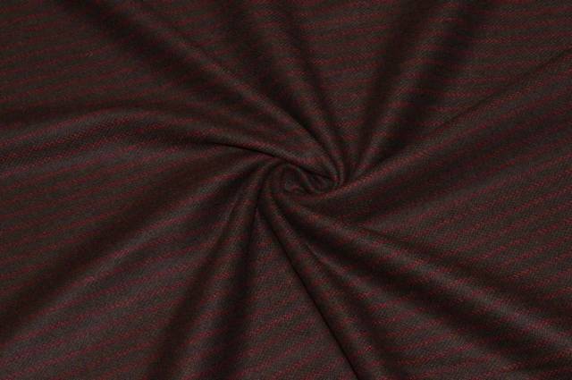 Vendita on line tessuto flanella pura lana gessato rosso marrone - tessuti abbigliamento lana