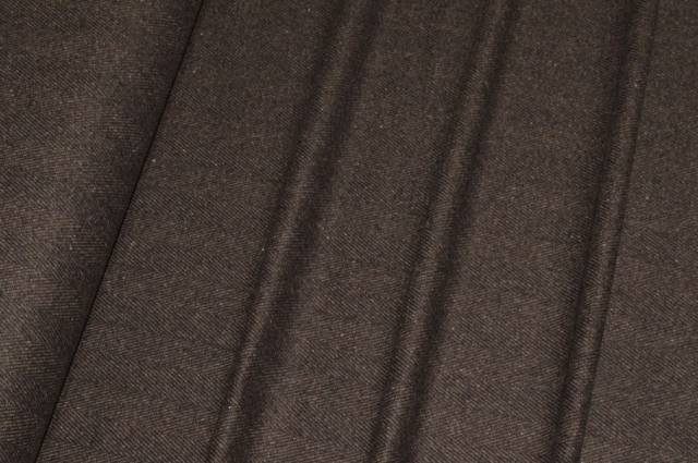 Vendita on line tessuto pura lana spinato marrone - tessuti abbigliamento lana