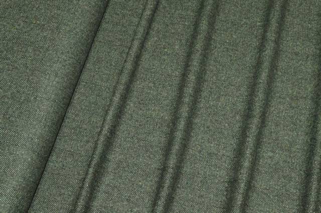 Vendita on line tessuto pura lana spinato verde - tessuti abbigliamento lana