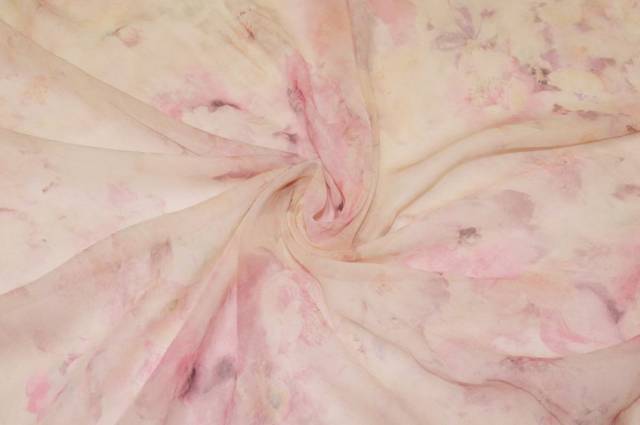 Vendita on line tessuto crepon pura seta fantasia acquerello - occasioni e scampoli