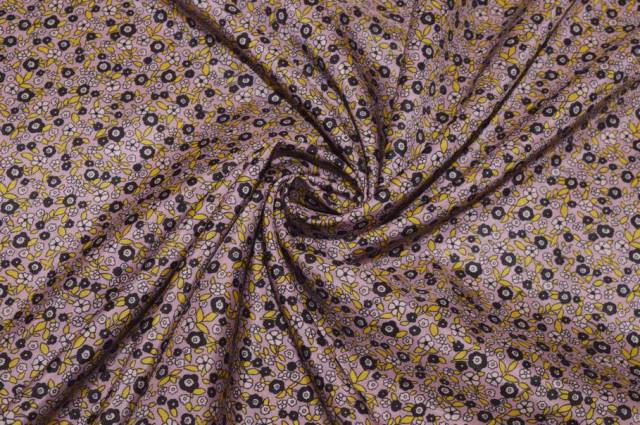 Vendita on line tessuto fodera fantasia fiorellino rosa antico - occasioni e scampoli