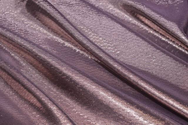 Vendita on line tessuto misto seta lurex fondo lilla - tessuti abbigliamento viscosa