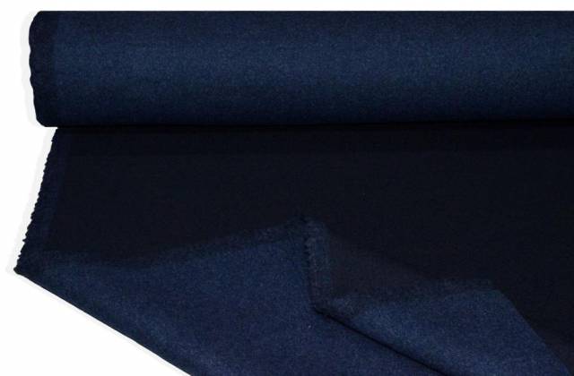 Vendita on line tessuto cappotto double pura lana blu - tessuti abbigliamento lana
