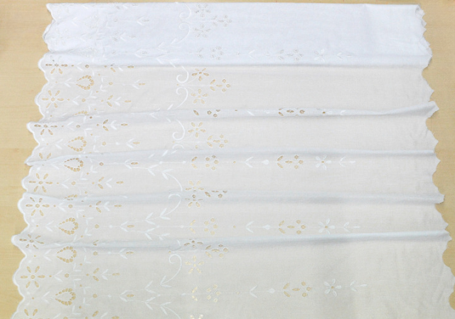 Vendita on line tendino misto lino ricamato - tessuti per tendine metraggio a vetro larghezza cm 110