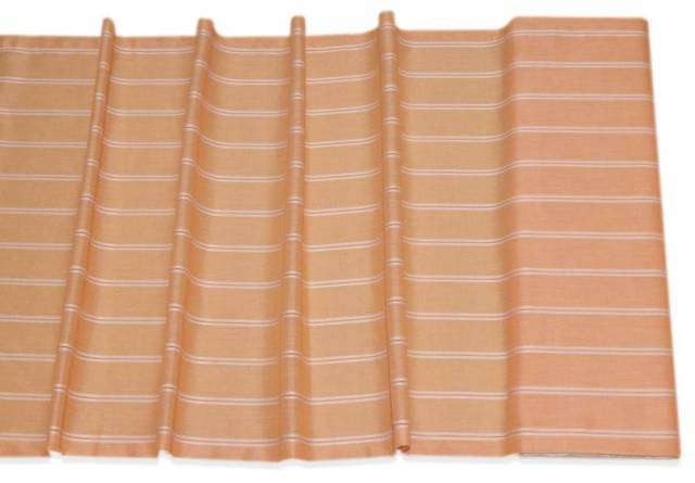 Vendita on line tendino misto lino riga arancio - tessuti per tendine metraggio a vetro larghezza cm 55