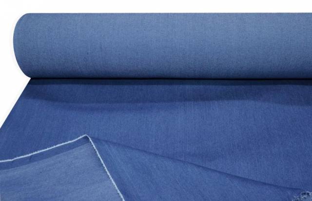 Vendita on line tessuto jeans in cotone elasticizzato azzurro - cotoni jeans
