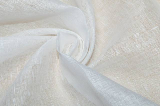 Vendita on line tessuto garza puro lino bianca - tessuti abbigliamento lino