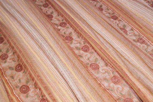 Vendita on line scampolo tenda organza con disegno rose - tessuti per scampoli