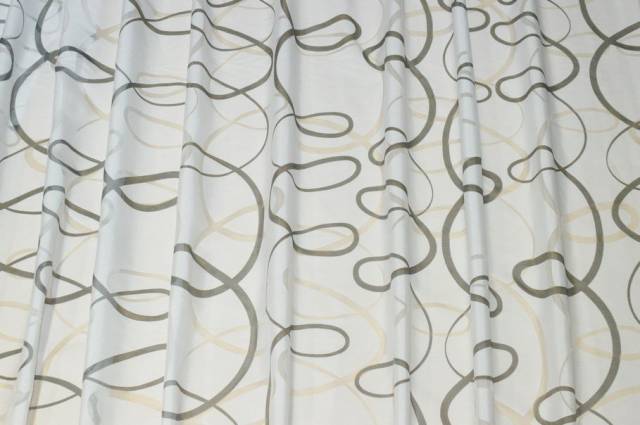 Vendita on line scampolo tenda devoreh fantasia geometrica grigia - tessuti per scampoli