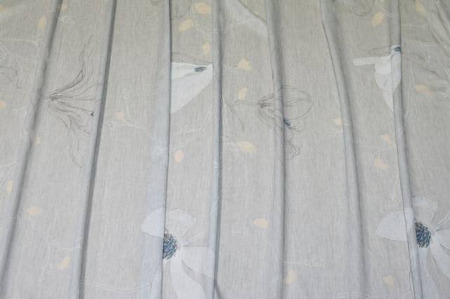 Vendita on line scampolo tenda misto viscosa effetto devore' grigio - tessuti per scampoli