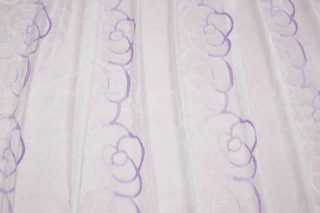 Vendita on line tessuto tenda velo fantasia astratta lilla - tessuti per