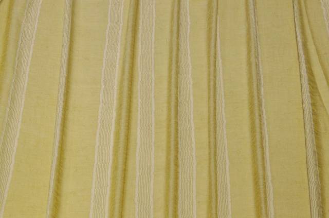 Vendita on line tessuto tenda misto lino organza stropicciata verde acido - tessuti per