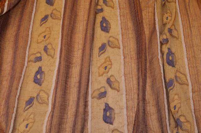 Vendita on line tessuto tenda organza devoreh arancio viola - tessuti per