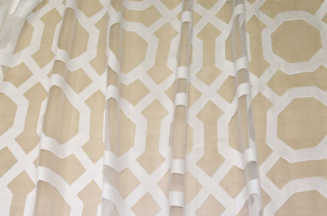 Vendita on line scampolo tenda malika devoreh via roma 60 bianco - tessuti per scampoli