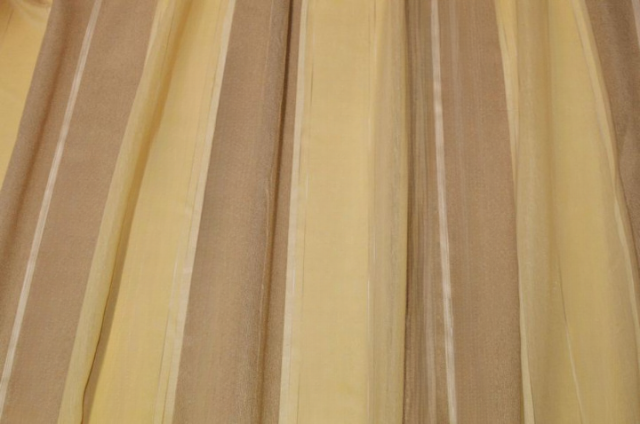 Vendita on line tessuto tenda riga giallo/beige - tessuti per a metraggio classiche