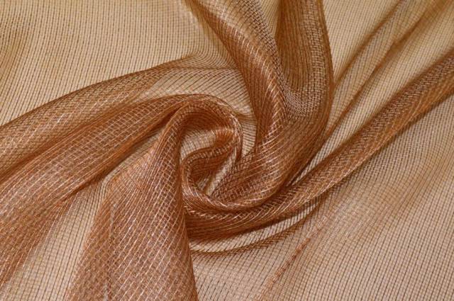 Vendita on line tessuto tenda rete lurex color rame - tessuti per a metraggio classiche