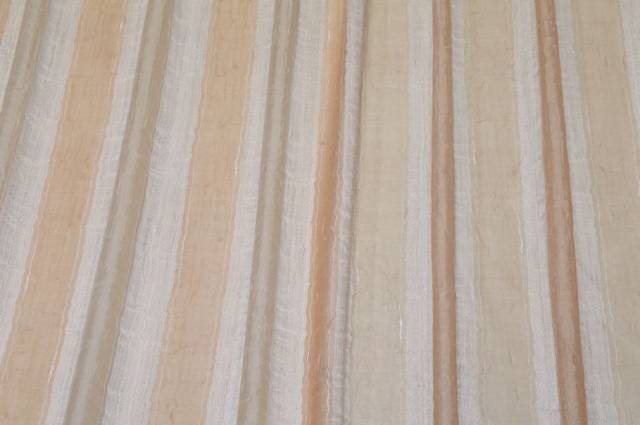 Vendita on line tessuto tenda velo stropicciato riga rosa salmone - tessuti per a metraggio classiche