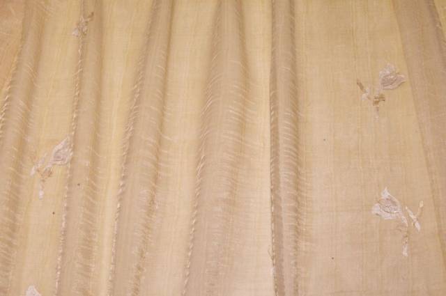 Vendita on line tessuto tenda organza stropicciata rosa salmone con ricamo - tessuti per a metraggio classiche