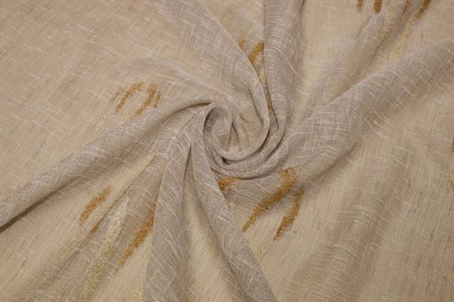 Vendita on line tessuto tenda ecru con ricamo in rilievo - tessuti per a metraggio classiche