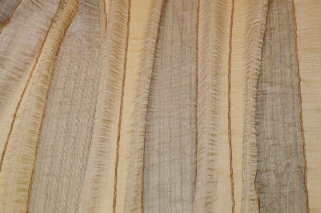 Vendita on line tessuto tenda organza color champagne - tessuti per a metraggio classiche