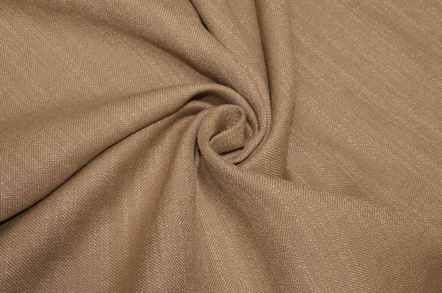 Vendita on line tessuto misto lino color cammello - tessuti abbigliamento lino