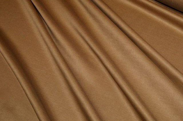 Vendita on line tessuto twiil misto lino seta color biscotto - tessuti abbigliamento lino