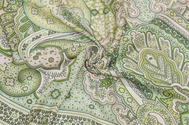 Vendita on line tessuto batista puro cotone fantasia rosa e verde - cotoni