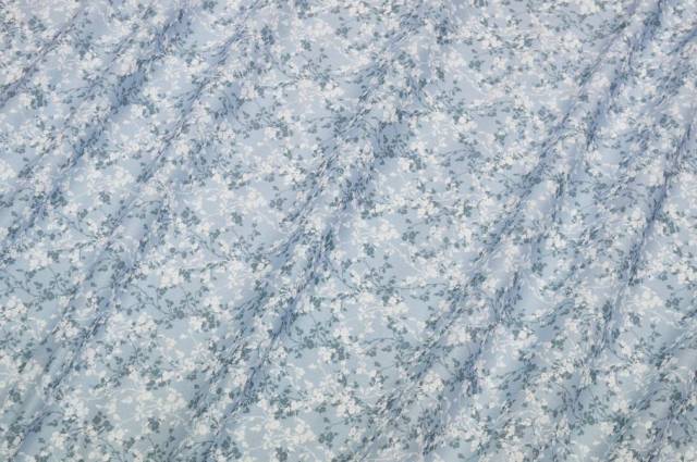 Vendita on line tessuto mussola puro cotone fiorellino avio - cotoni