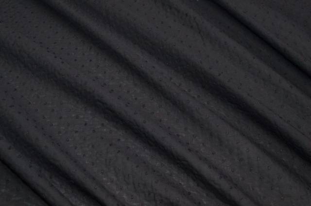 Vendita on line tessuto puro cotone plumetis nero - tessuti abbigliamento camiceria