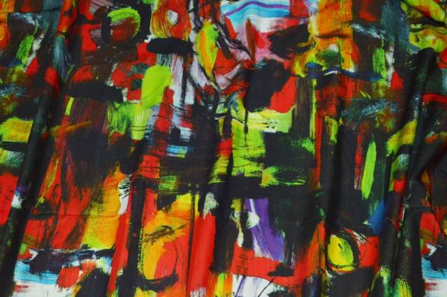 Vendita on line tessuto popeline puro cotone fantasia astratta - cotoni