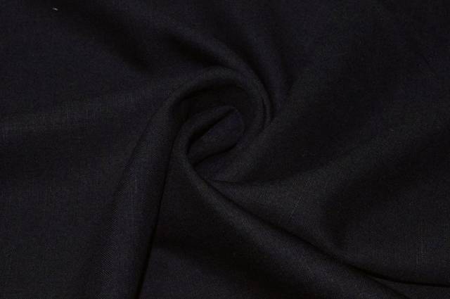 Vendita on line tessuto misto lino nero - tessuti abbigliamento lino